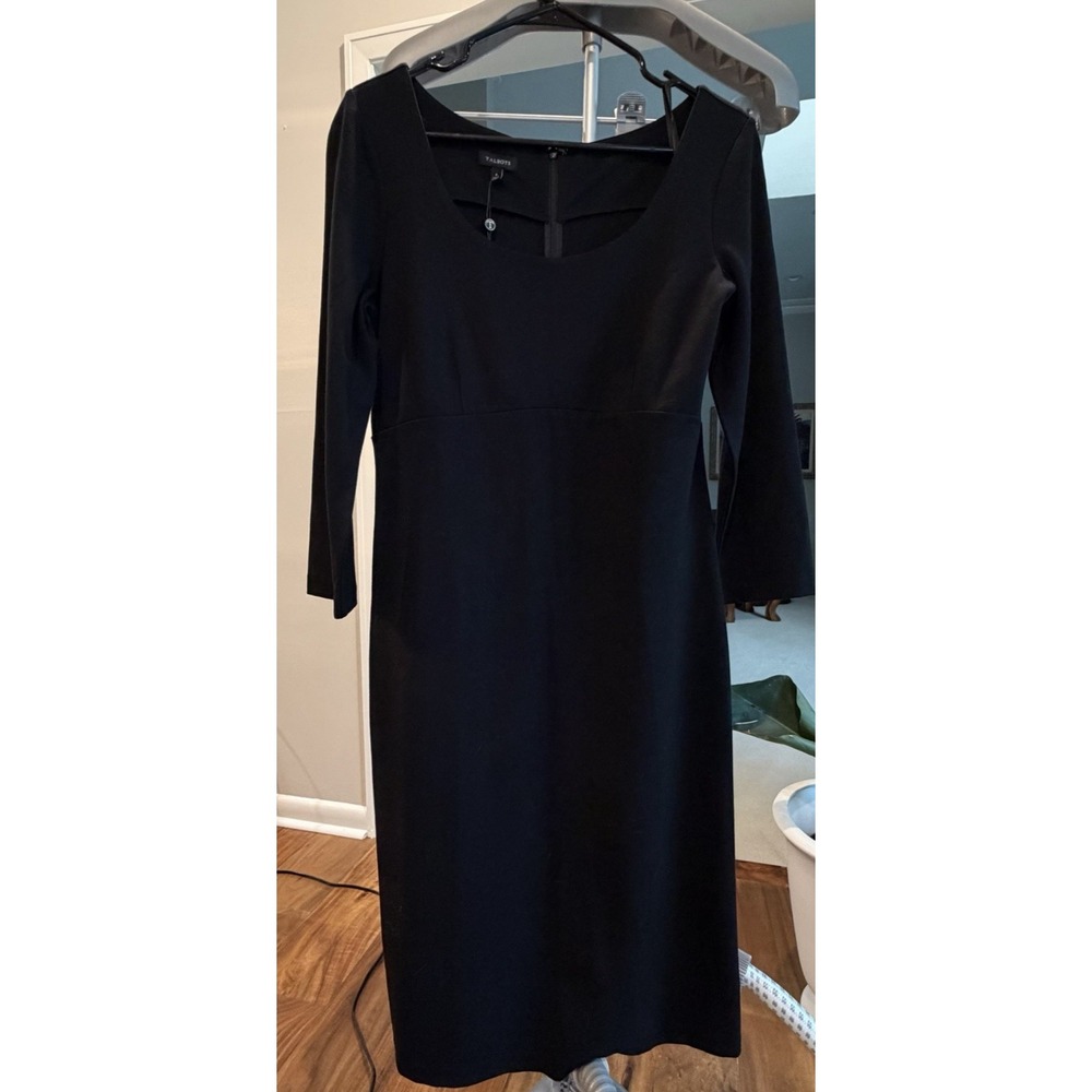 Talbots Classic Black Dress sz 8
